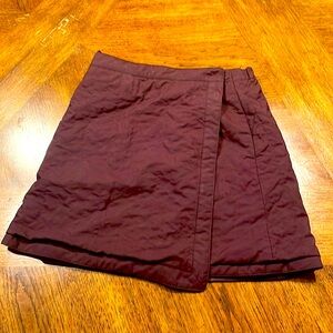 Mini eggplant quilted mini skirt